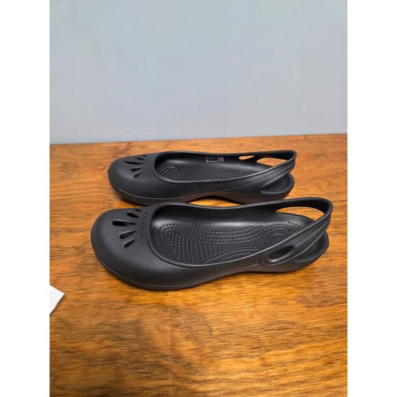 Crocs Kadee Slingback Flats Size 7 Black Comfort Slip-On Lightweight Minimalist - Picture 5 of 6